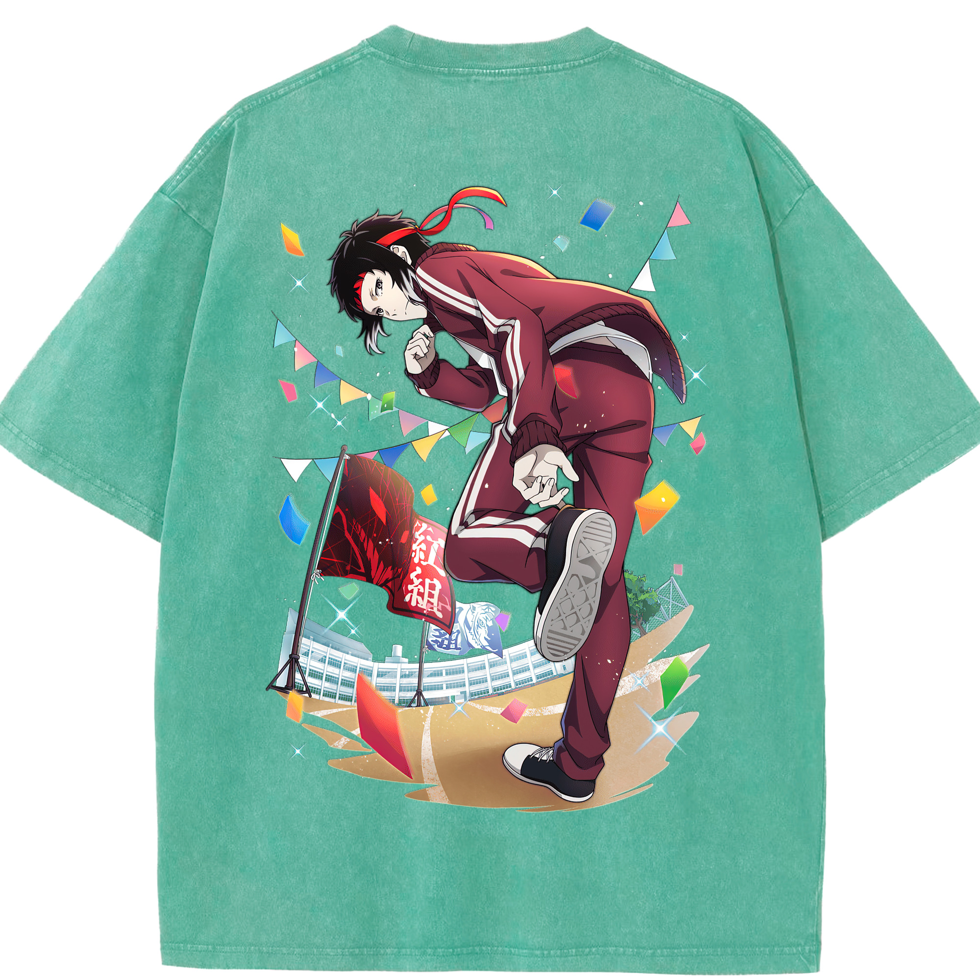 （画像用） 文豪ストレイドッグス Bungo Stray Dogs 綿100% ヴィンテージ風 半袖Tシャツ（背面プリント）